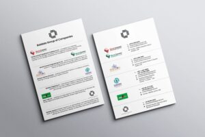 Marketing flyer for Baidala Group of Companies